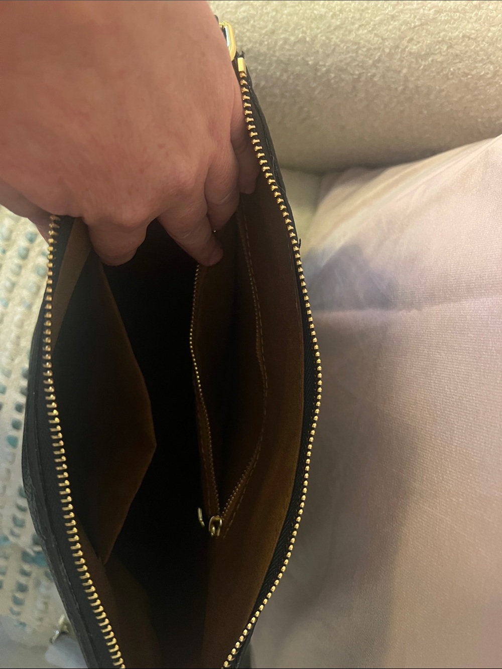 INSPIRED Black Embossed Monogram Crossbody Bag - Picture 11 of 11